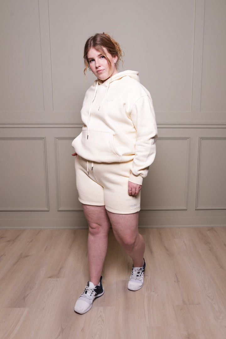 Short de détente beige pour femme 